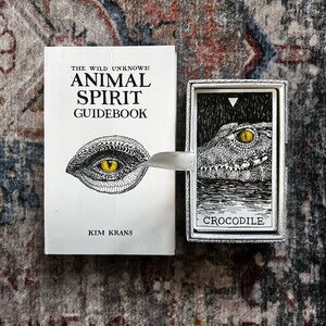 Animal Spirit Guidebook & Crocodile Tarot Cards - White